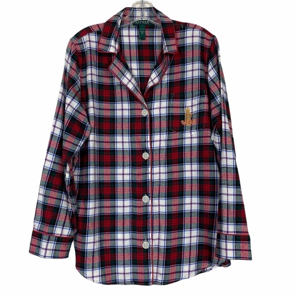 Lauren Ralph Lauren Other - Lauren Ralph Lauren Plaid Pajama Top Red Size L